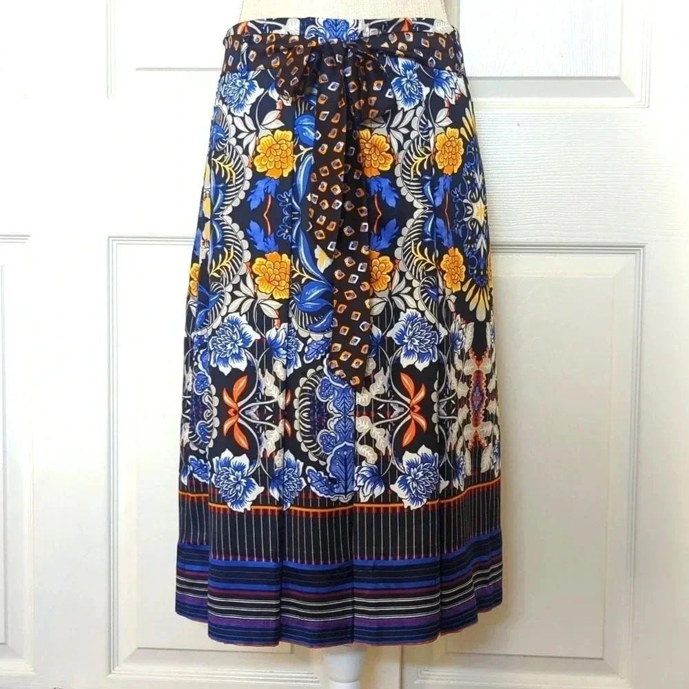 Autumn Dream Floral Pleated Skirt - Picture 1 of 8